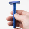 Henson Shaving AL13 Medium Safety Razor Steel Blue