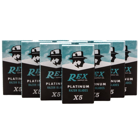 Rex Platinum Stainless Steel Double Edge Blades (50)